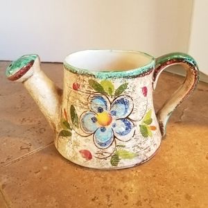 Relpo Hand Painted Ceramic Watering Can